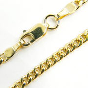 Solid Gold Hollow Curb Chains